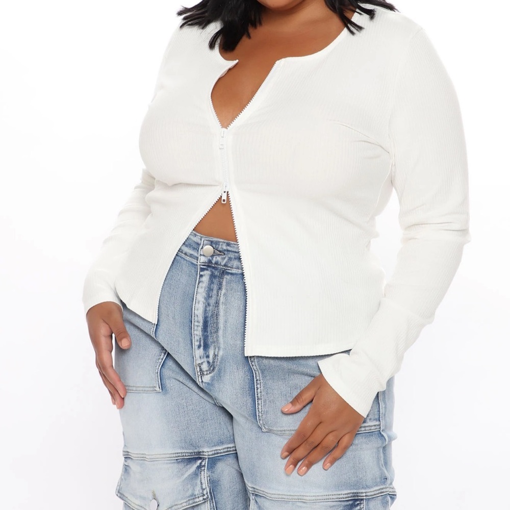 Fashion nova ribbed zip up
